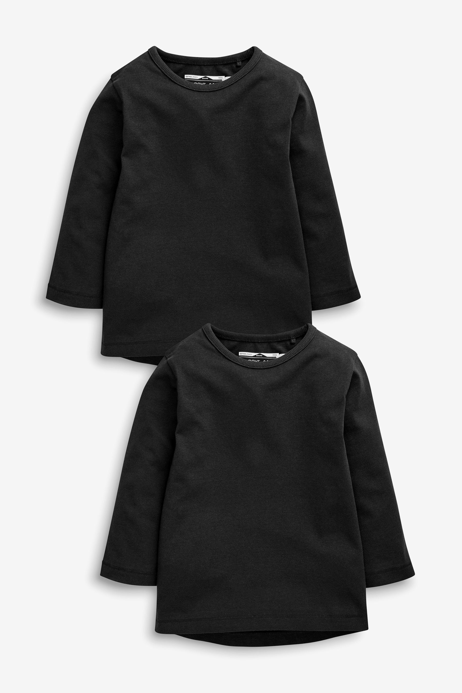 Next Langarmshirt Langarmshirt, 2er-Pack (2-tlg) Black | Shirts