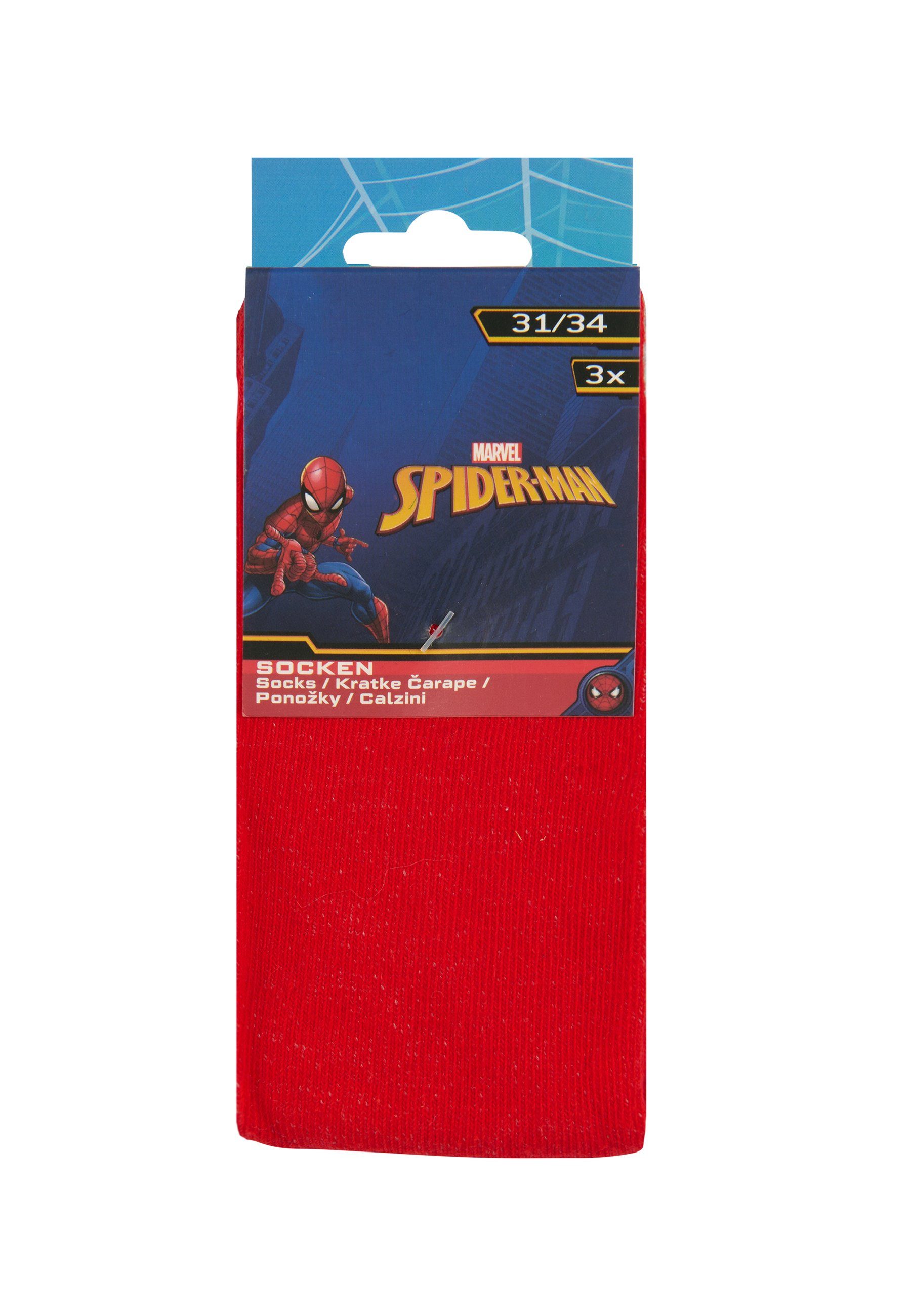 Socken ONOMATO! Kinder Jungen Socken Spider-Man 3er Pack (3-Paar)
