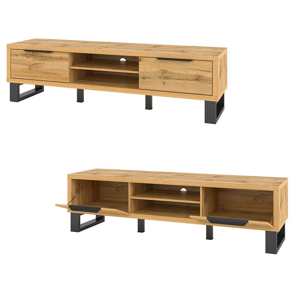 Lomadox Lowboard HENDERSON-83, Wohnzimmer TV Lowboard günstig online kaufen
