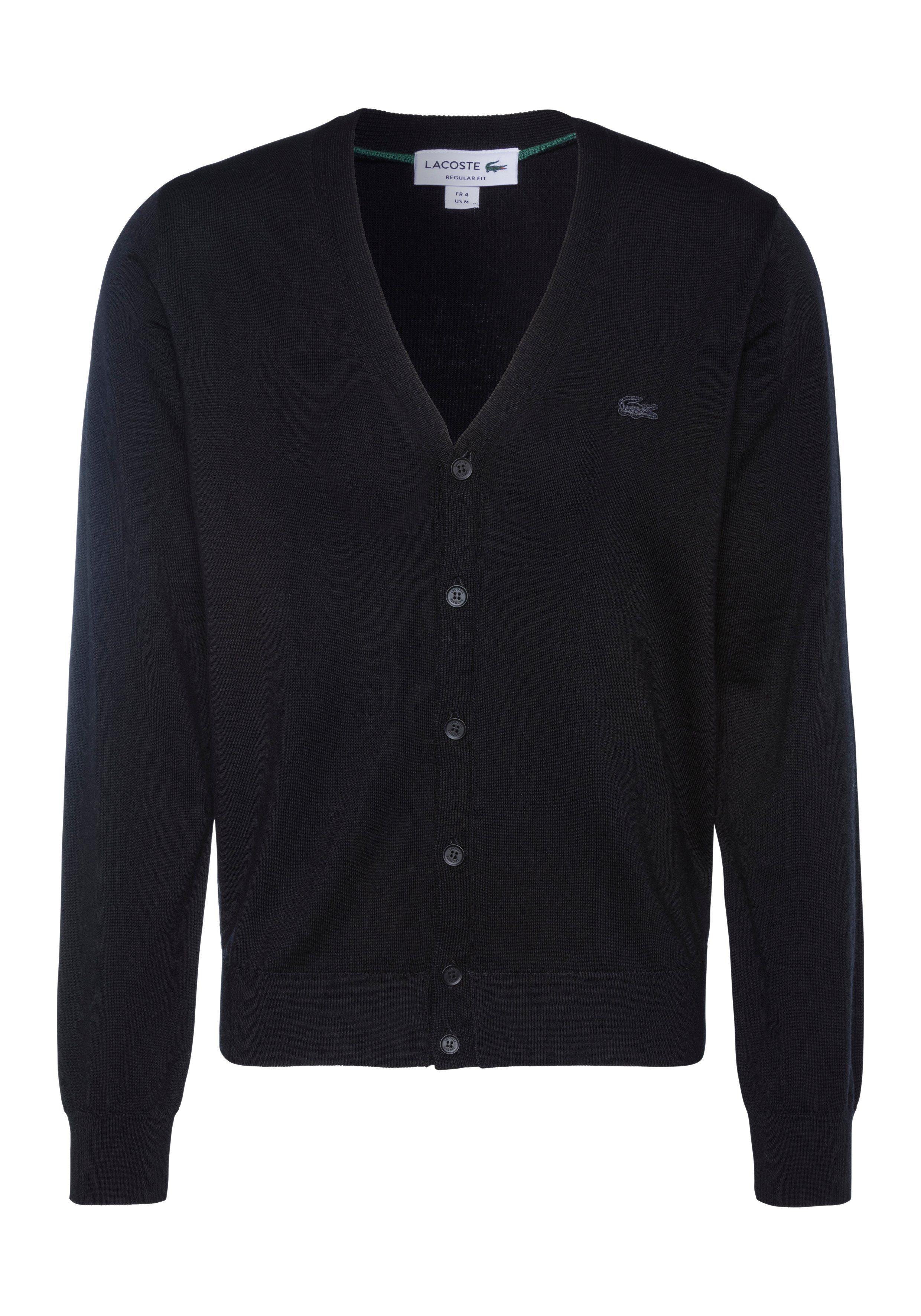 Lacoste Cardigan mit tiefem V-Ausschnitt