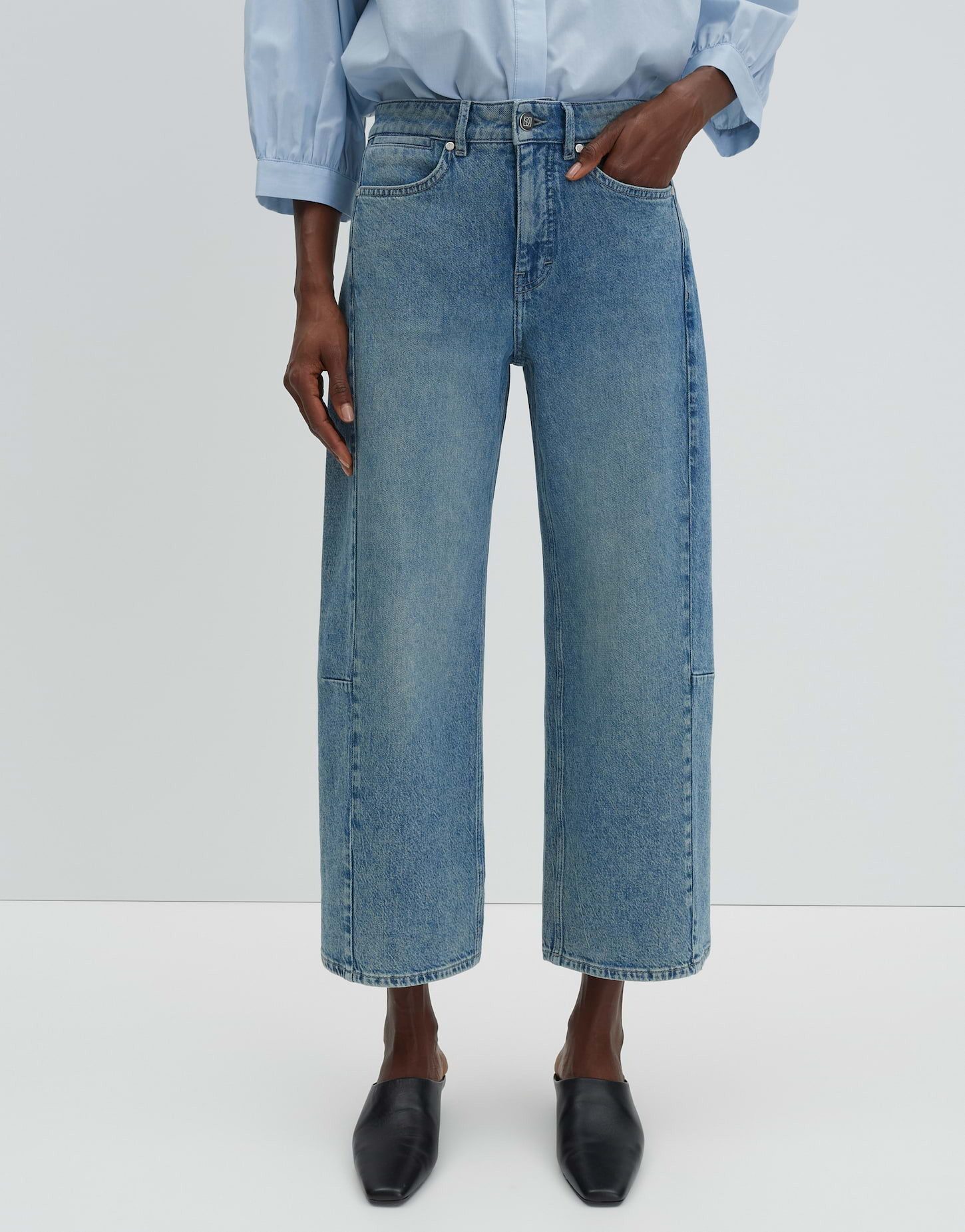 someday 7/8-Jeans Cellma cropped Mid Rise, 5-Pocket-Design mit verdecktem Zip-Fly