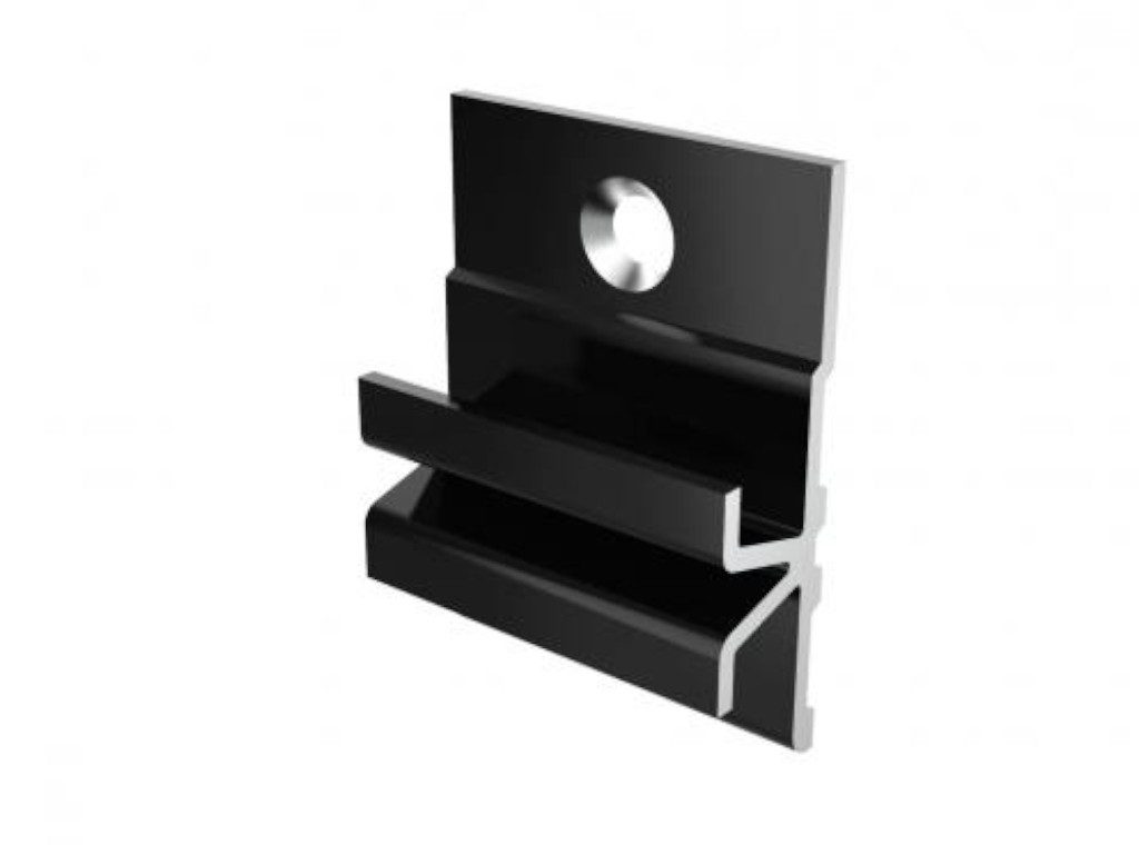 Silvadec Pfostenträger Silvadec - Clips schwarz für Fassade