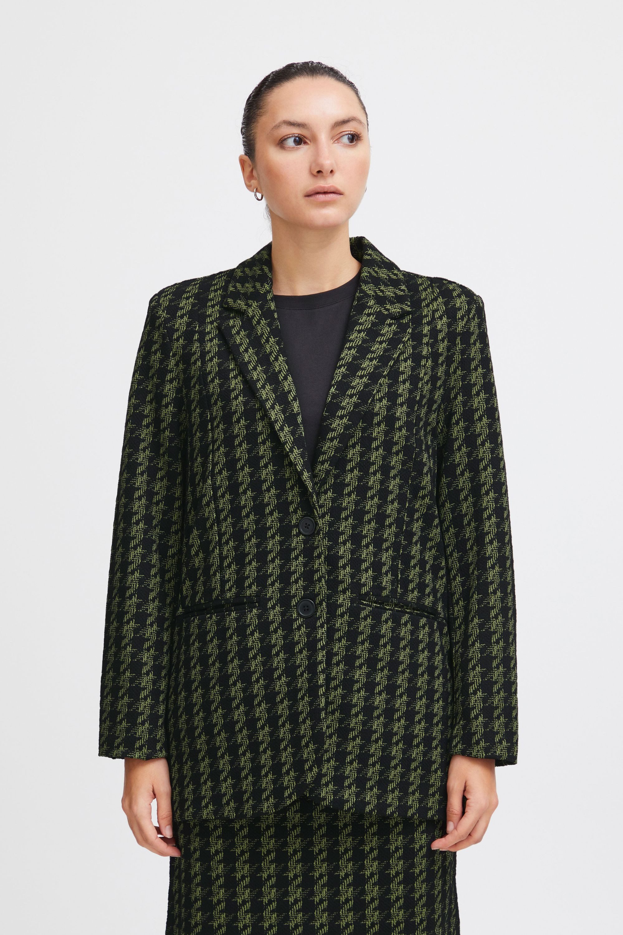 Kurzblazer IHKATE HOUNDSTOOTH OVERSIZE BL