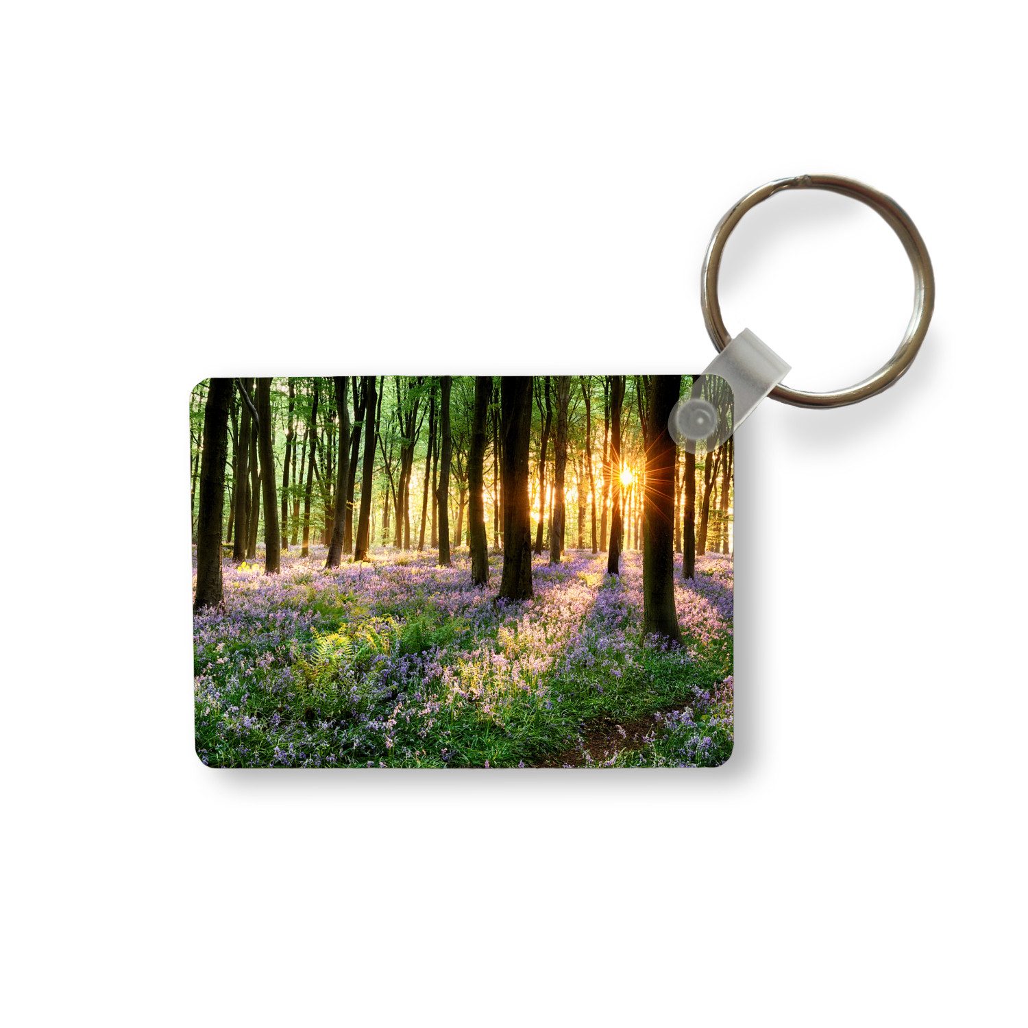 Schlüsselanhänger Wald - Blumen - Lavendel - Sonne - Lila - Natur