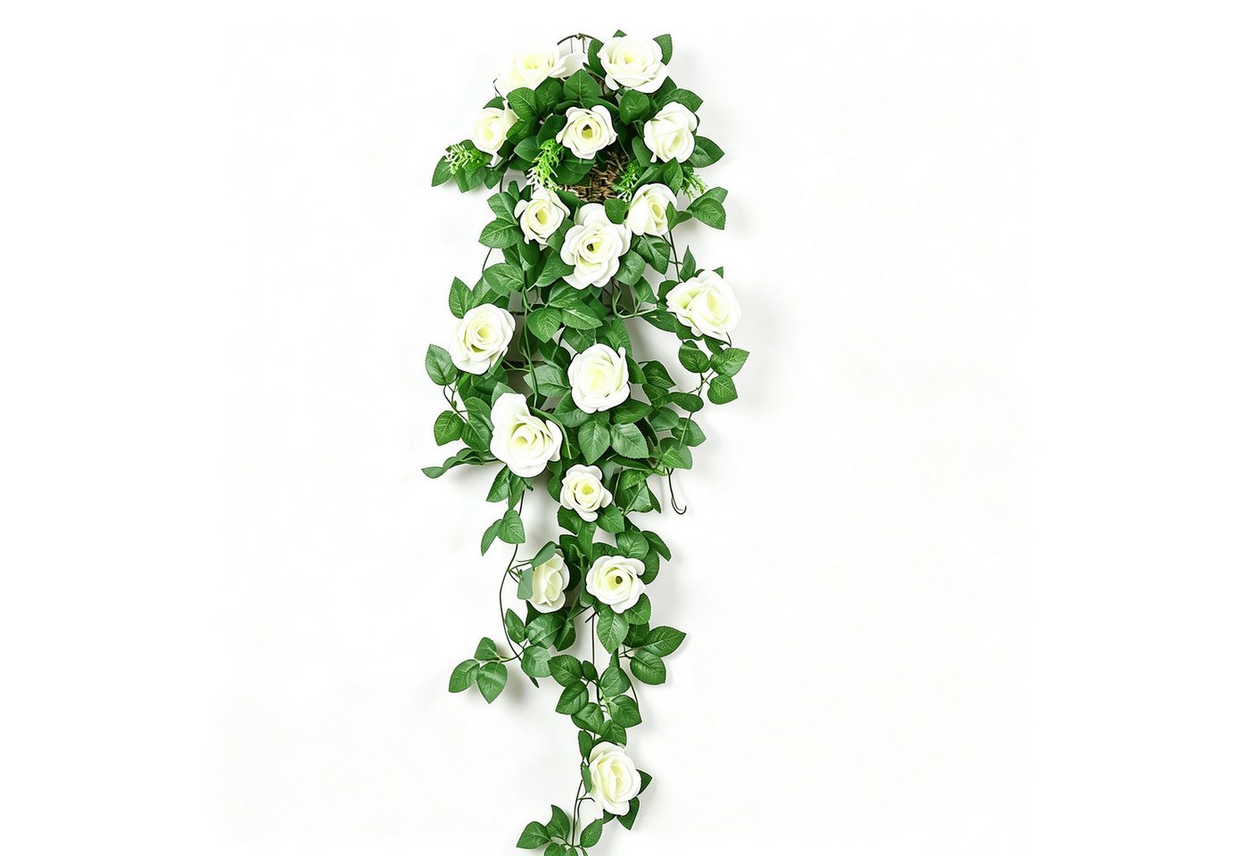 Kunstblume 2 Stücke Rose Kunstpflanze Hängend 90 cm Rosengirlande, Kunstpflanze, Diwzbyn, Blumengirlande, Hängepflanzen, Wand, Zuhause, Garten, Party, Hochzeit