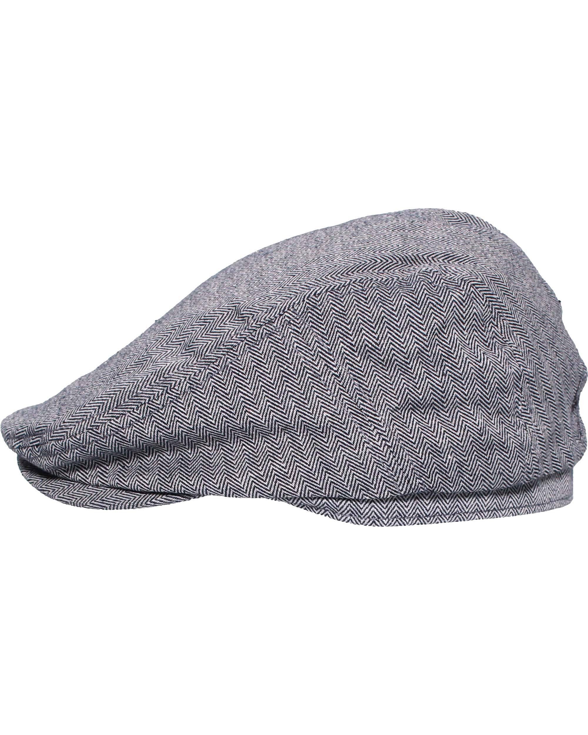 bugatti Flat Cap Flatcap mit Fischgrät-Design und bugatti-Stickerei