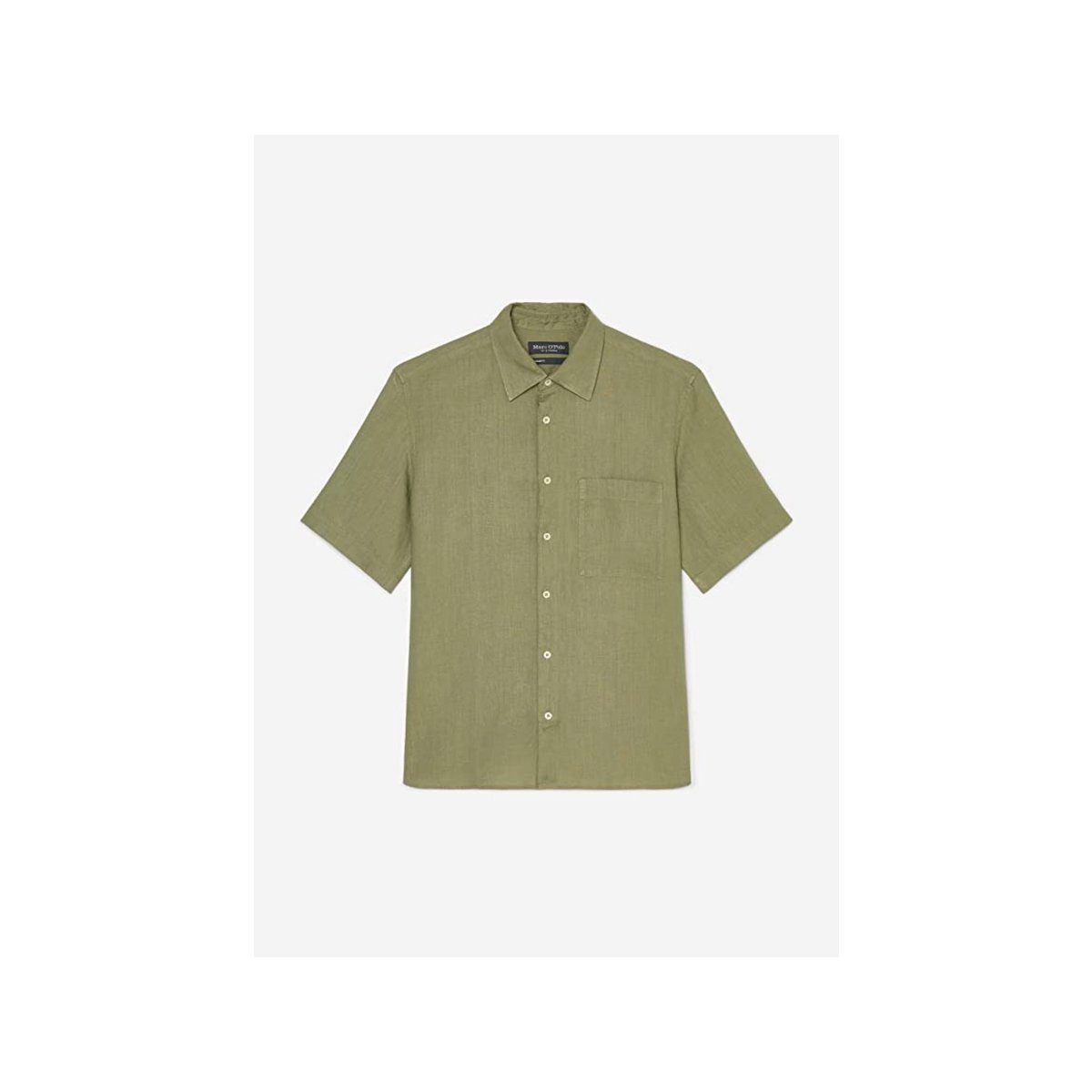 Marc O'Polo T-Shirt olive (45) passform textil (1-tlg) oliv
