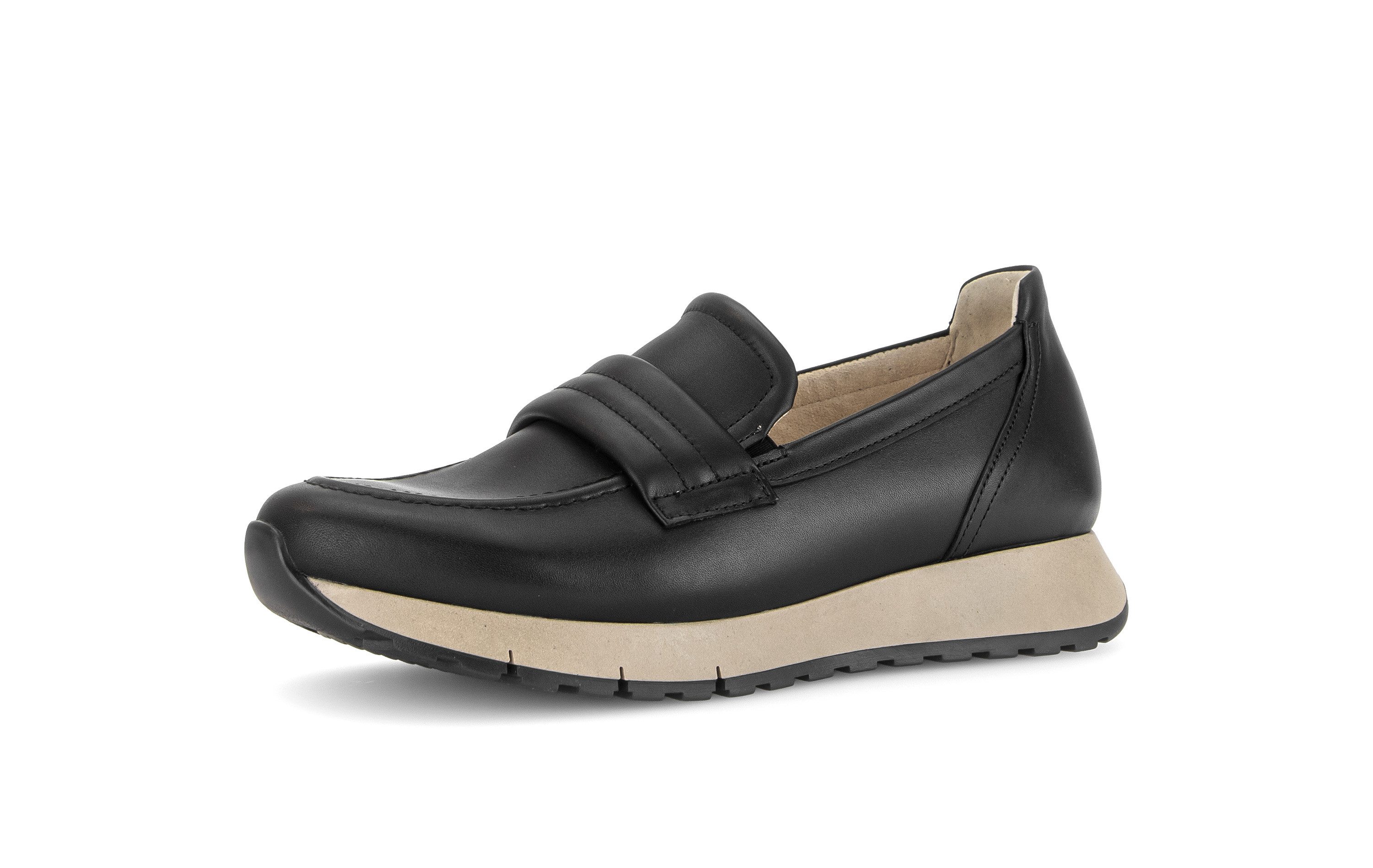 Gabor Slip-On Sneaker Keilabsatz, Slipper mit modischem Zierriegel, G-Weite (weit)