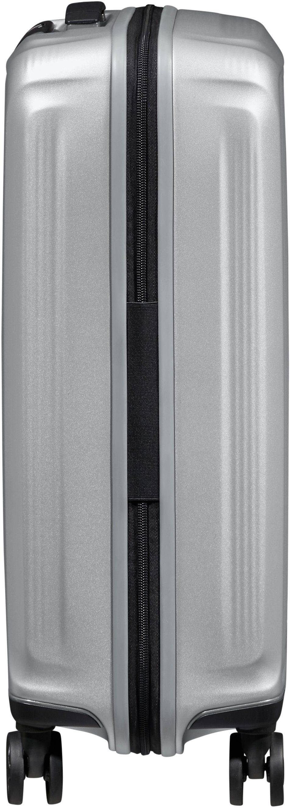 55 und Nuon, Rollen, Samsonite Hartschalen-Trolley Volumenerweiterung 4 mit cm, Silver USB-Schleuse Matt