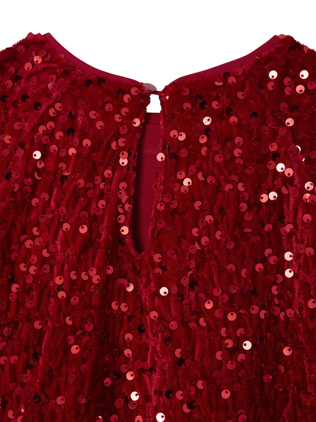 vertbaudet Minikleid Mädchenkleid aus Samt und Pailletten – Bild 3 von 5