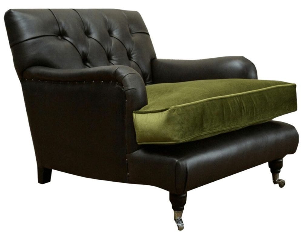 Xlmoebel Chesterfield-Sessel Ein Luxus Textil Einzelsitzer Lounge Sessel im Chesterfield (Sessel), Hergestellt in Europa