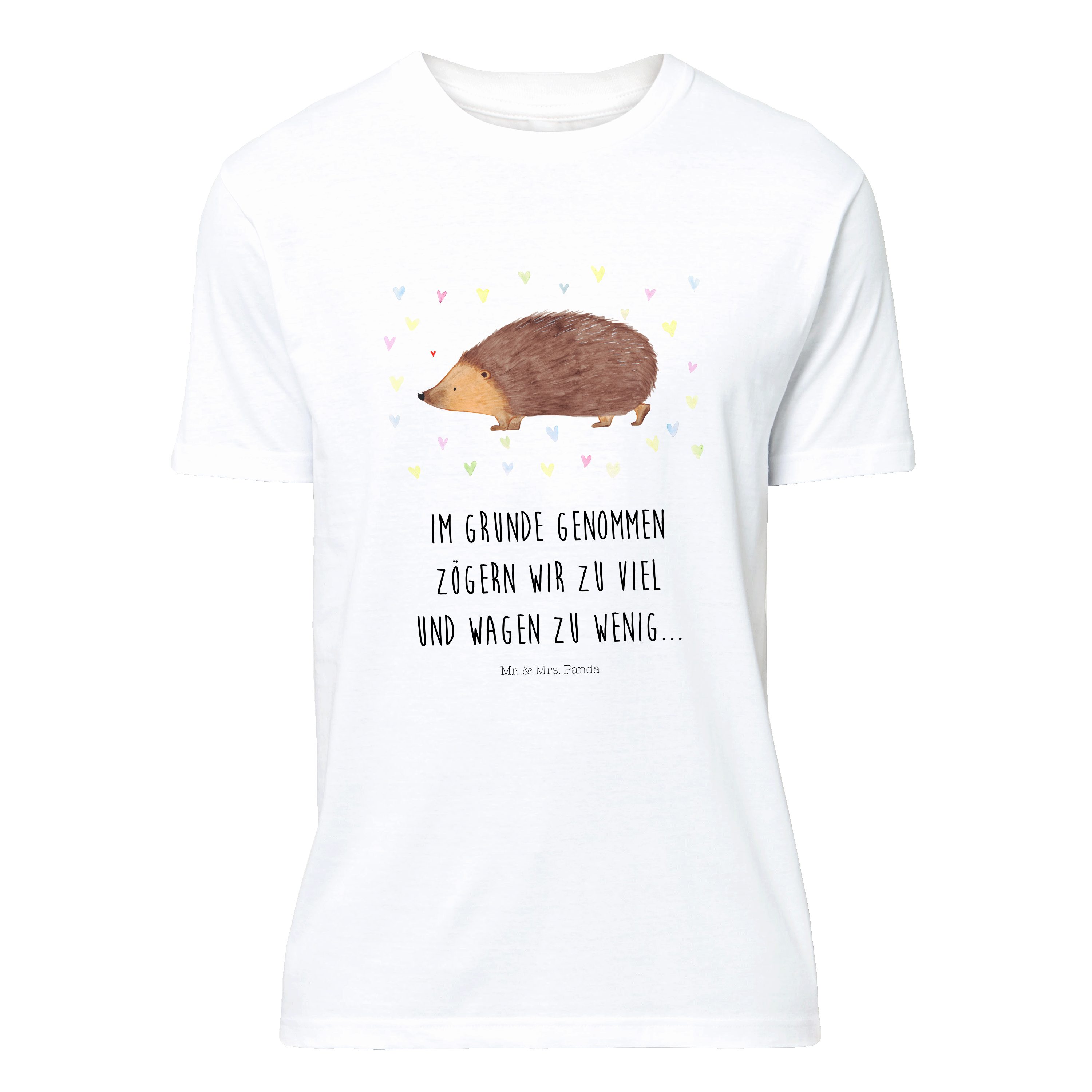 T-Shirt Igel Herzen - Weiß - Shirt, T-Shirt