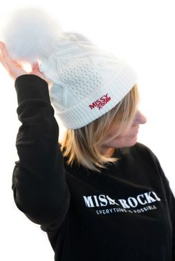 Missy Rockz Beanie MR BOBBLE HAT white / red