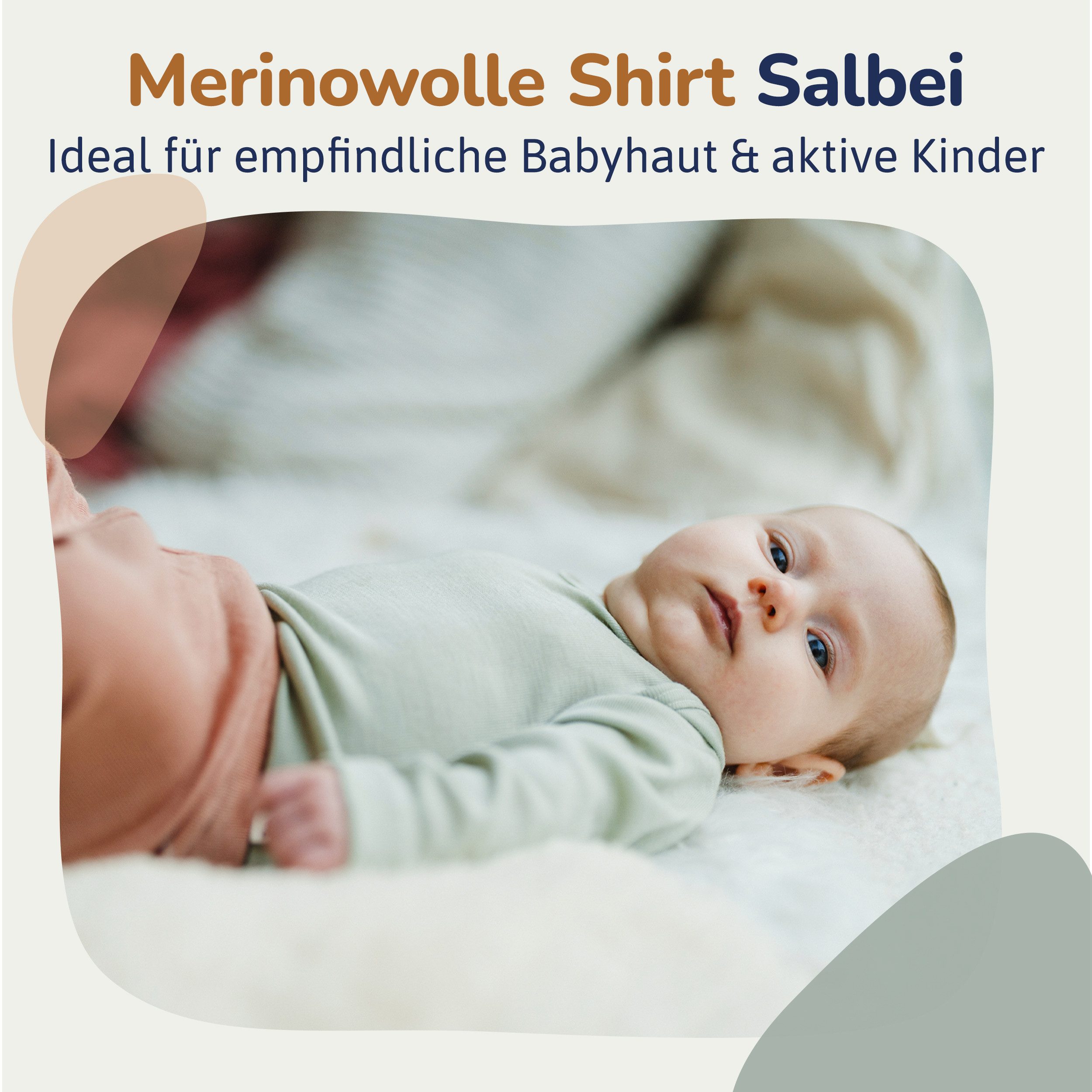 Hinzling Langarmshirt 100% Merinowolle – Baby Langarmshirt – Hochwertige Kinderkleidung