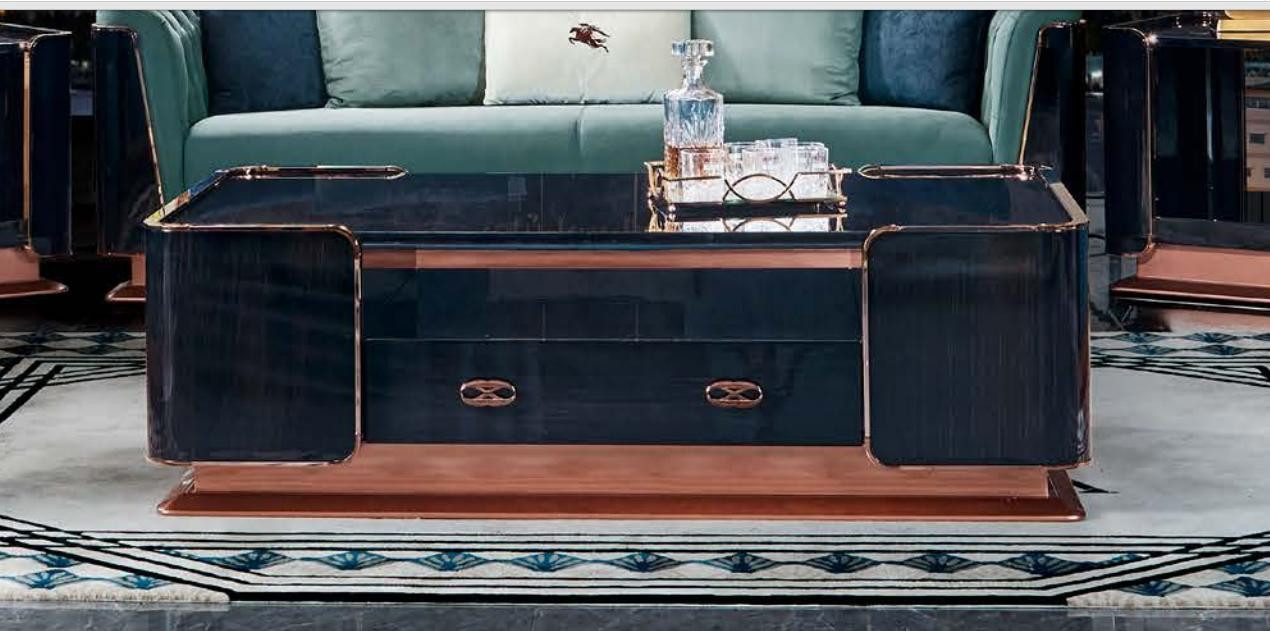 JVmoebel Couchtisch Moderner Holztisch in Schwarz für stilvolles Wohnen (Packung, Couchtisch), Made in Europa