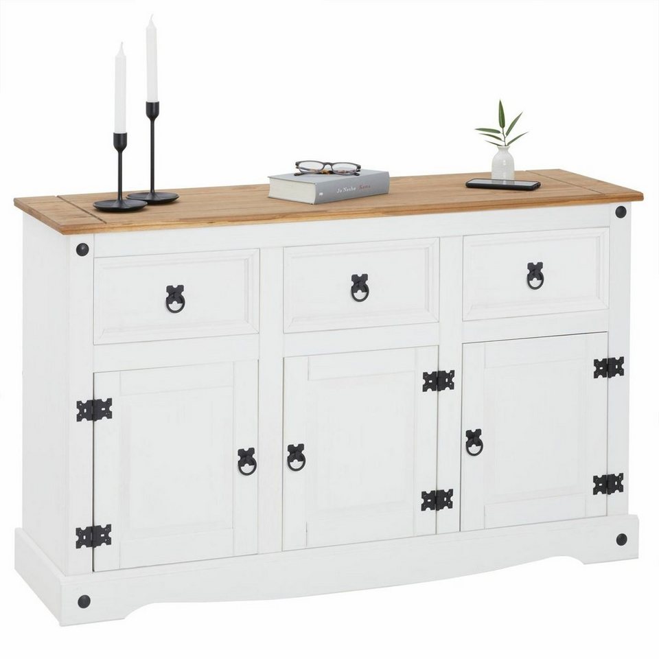 CARO-Möbel Sideboard »CAMPO«, Sideboard Kommode Highboard Möbel Kiefer ...