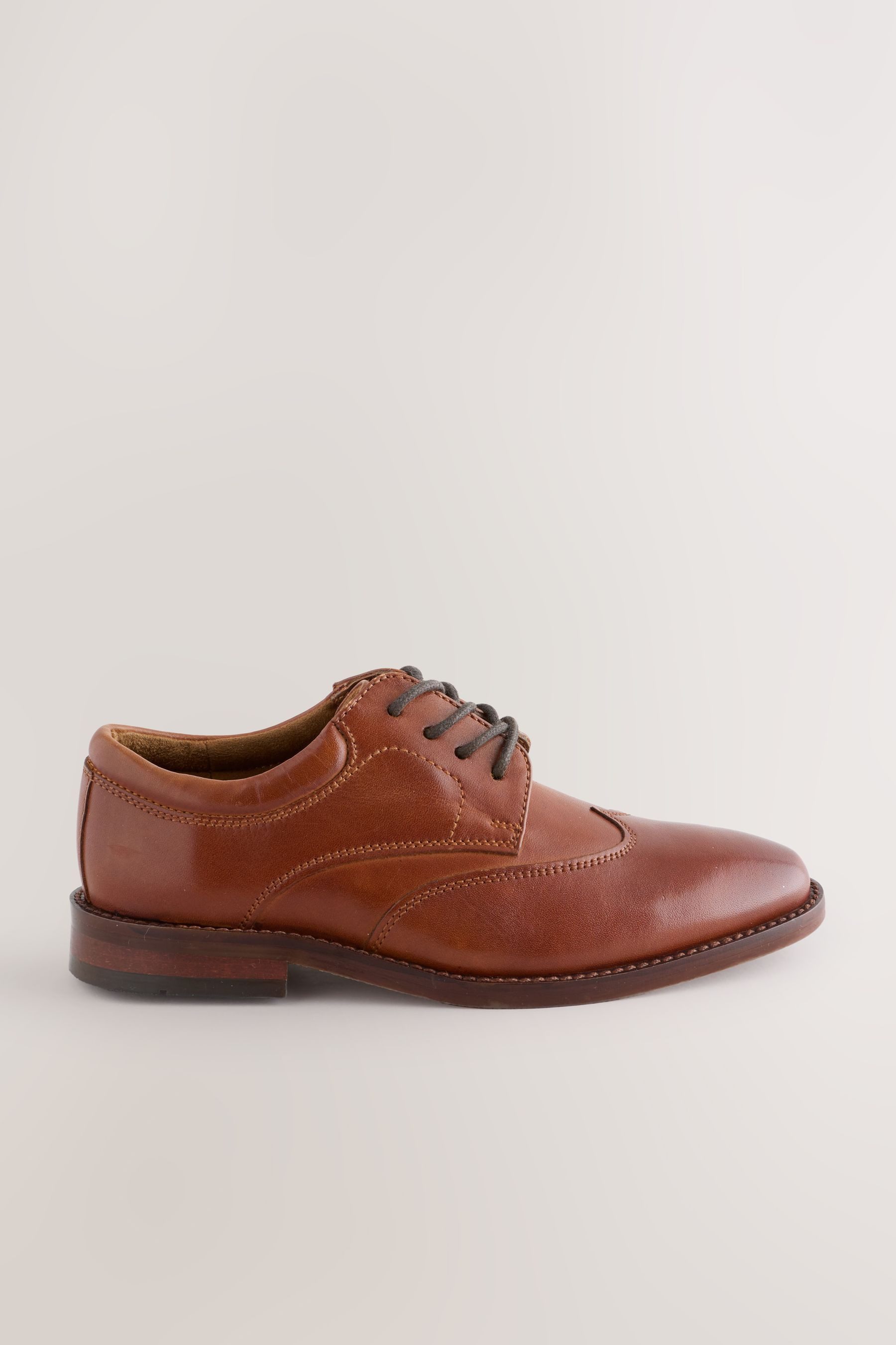 Next Premium Schnürschuhe aus Leder mit Flügelkappen Schnürschuh – Bild 2 von 5
