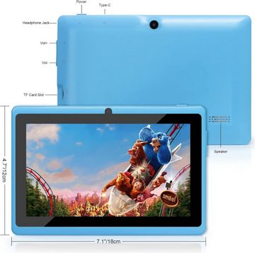 Haehne Q88 Tablet (7", 8 GB, Android 5, 2,4g, Tablet PC Quad Core A33,Dual Kameras, WiFi, Kapazitiven Touchscreen)
