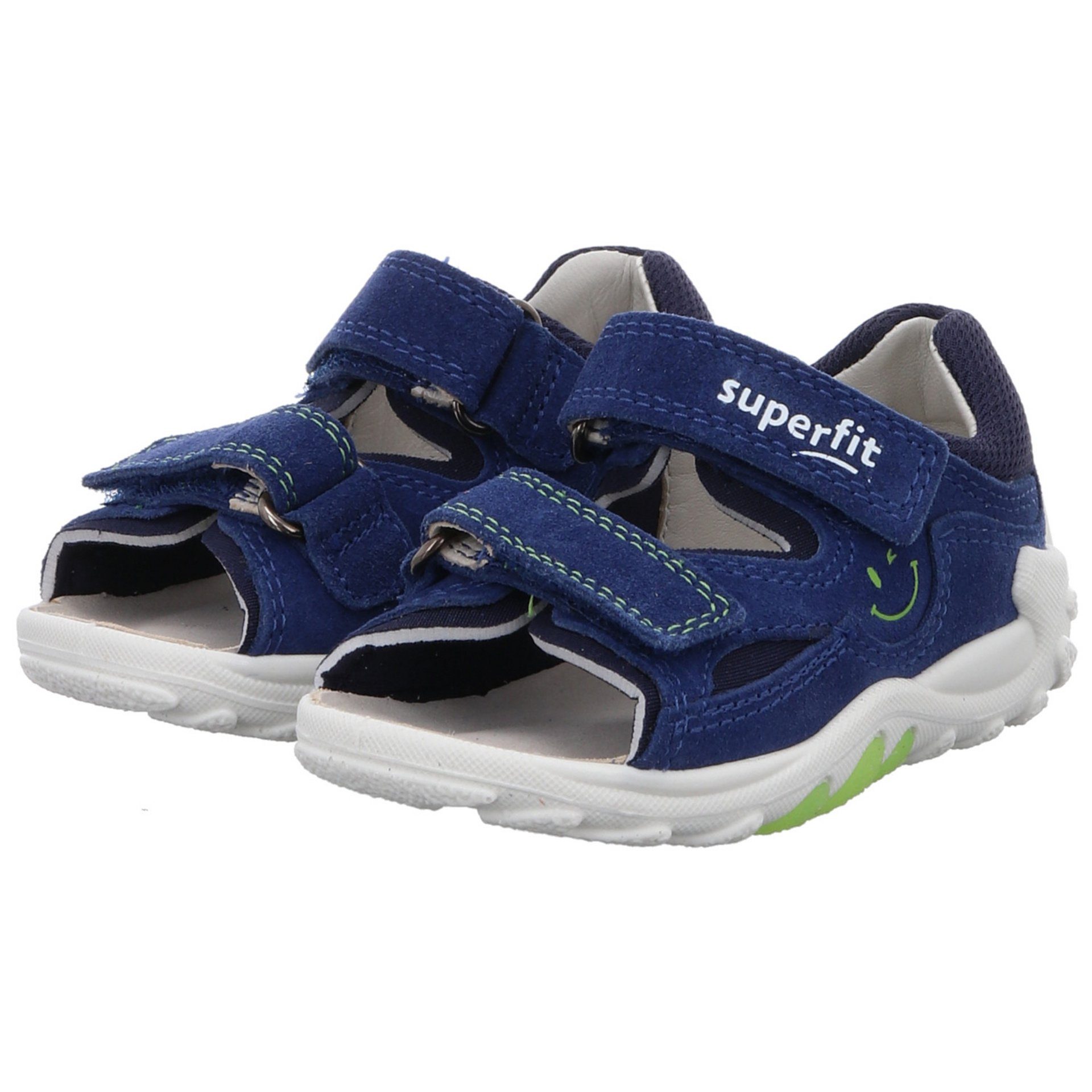Superfit Jungen Sandalen Schuhe Flow Sandale Kinderschuhe Leder-/Textilkombination Sandale BLAU/HELLGRÜN