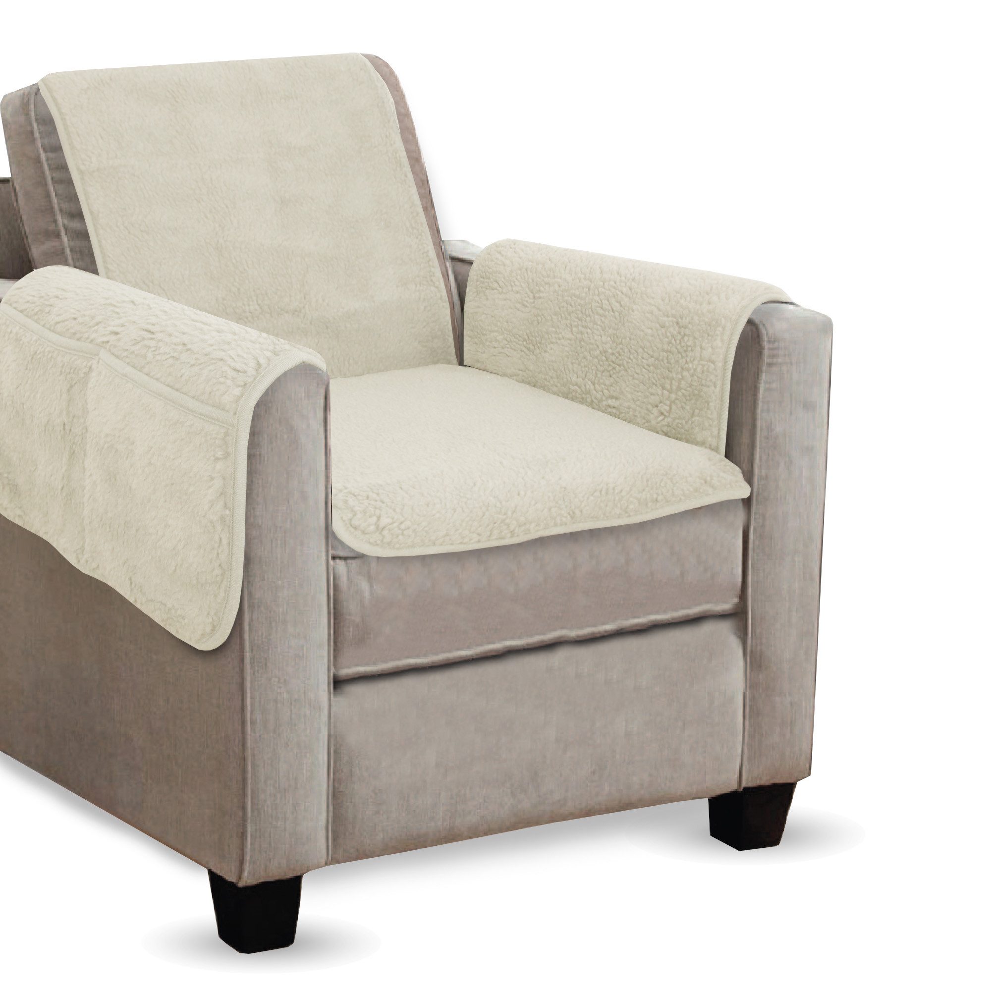 Bestlivings Sesselschoner Lammflor Optik, Sesselüberwurf flauschig - Schonb günstig online kaufen