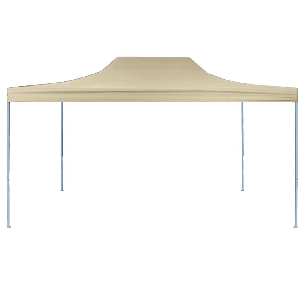 vidaXL Pavillon creme - ohne Seitenwände Pop-Up Profi Partyzelt Gartenzelt 3x4 m Stahl