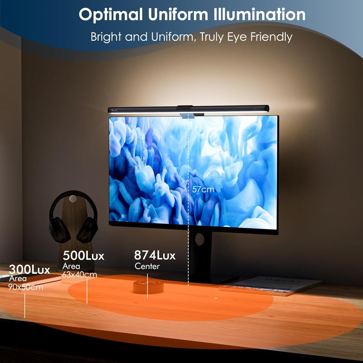Quntis LED Schreibtischlampe Rosa Monitor Lampe günstig online kaufen