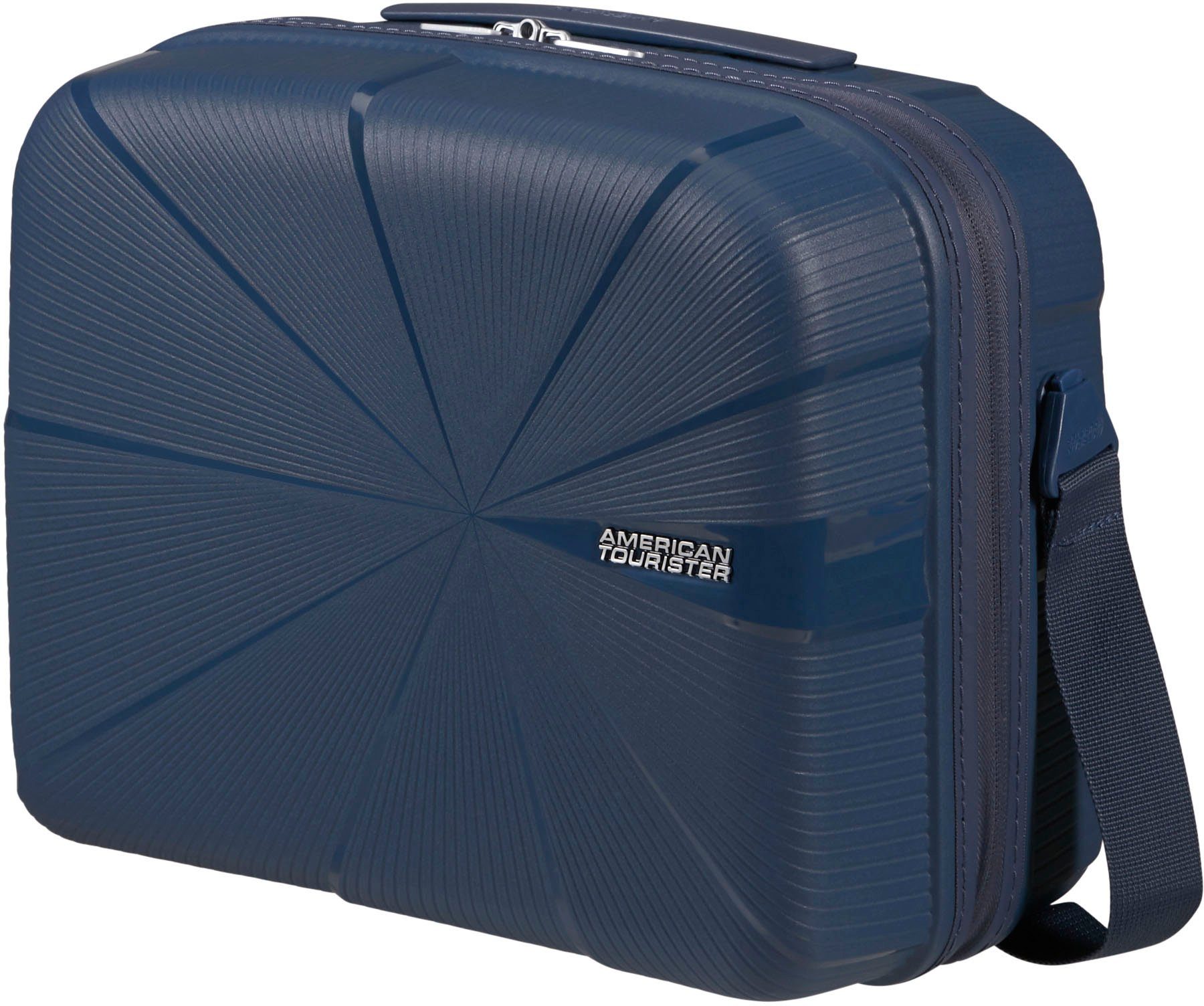 American Tourister® Beautycase STARVIBE Beauty Case, navy, 29 cm, Handgepäcktasche Reisegepäck mit Trolley-Aufsteck-System