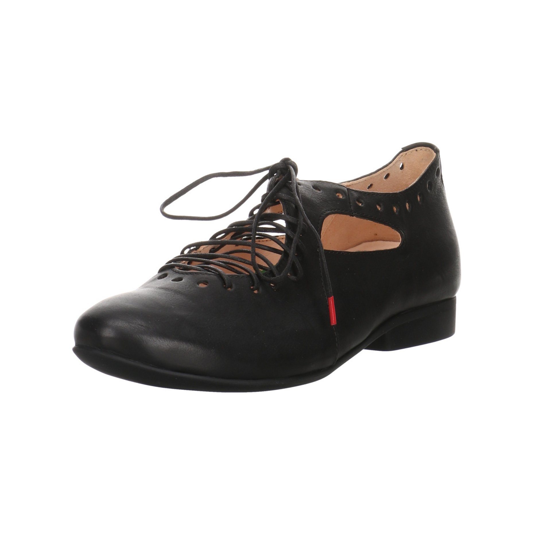 Think! Damen Schnürhalbschuhe Guad 2 Schnürschuh Schnürschuh Glattleder SCHWARZ | Schnürschuhe