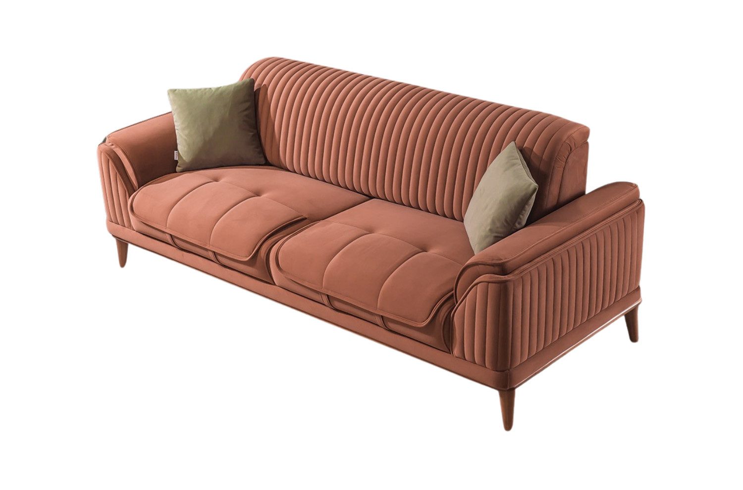 Villa Möbel Sofa Bond Holz, 2-Sitzer 1 Teile, mit Relax-/Bettfunktion durch umklappbare Rückenlehne