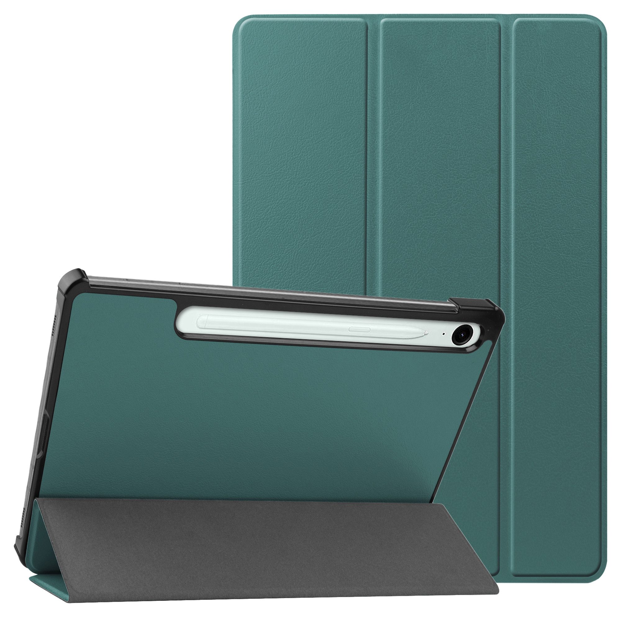 imoshion Tablet-Mappe imoshion Trifold Klapphülle Samsung Galaxy Tab S10 FE Plus - Dunkelgrü