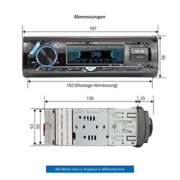 XOMAX XM-RD276 Autoradio mit DAB+ plus, Bluetooth, 2x USB, SD, AUX, 1 DIN Autoradio