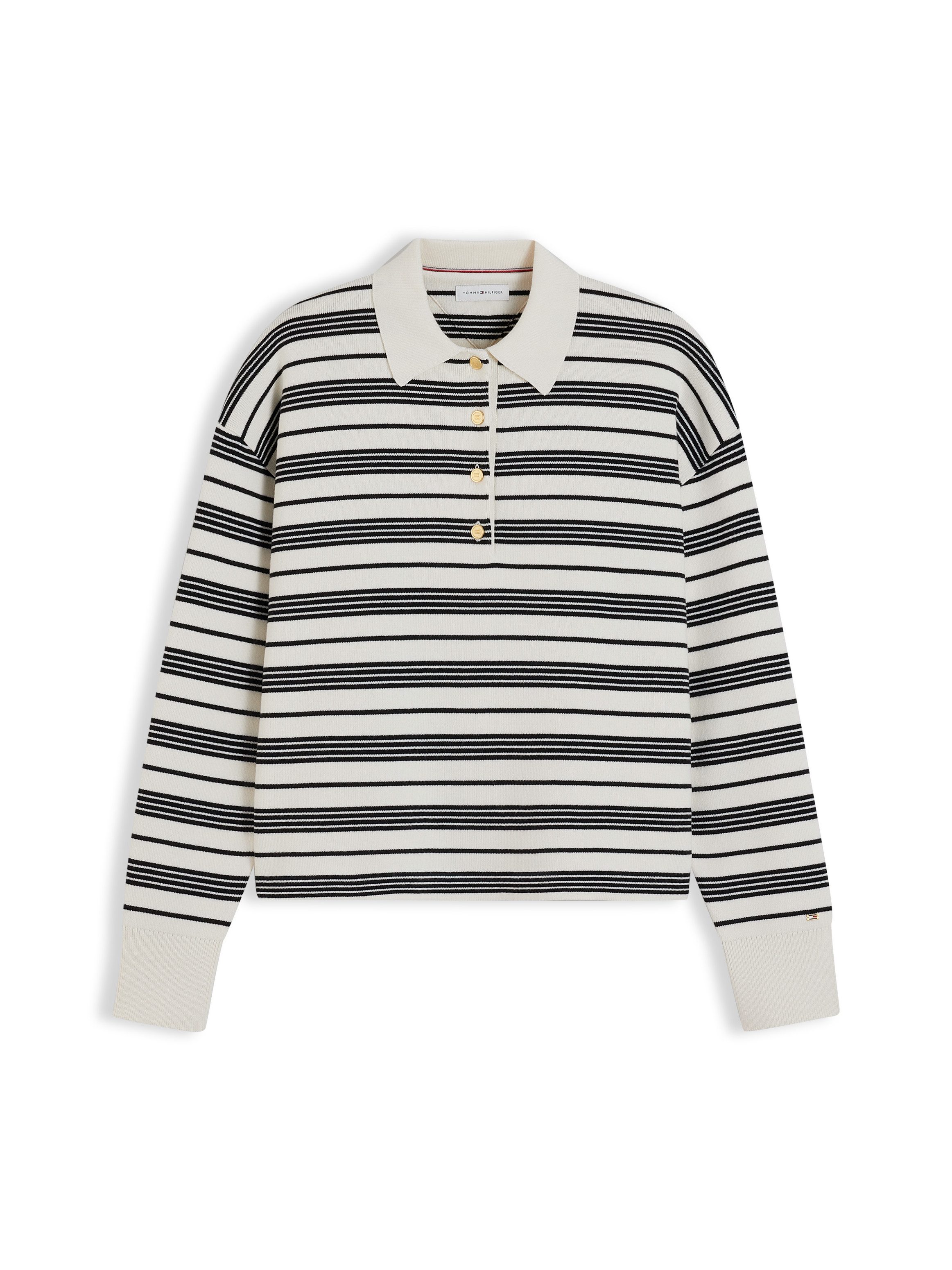 Tommy Hilfiger Polokragenpullover COTTON FULL NEEDLE POLO LS Baumwolle – Bild 5 von 5