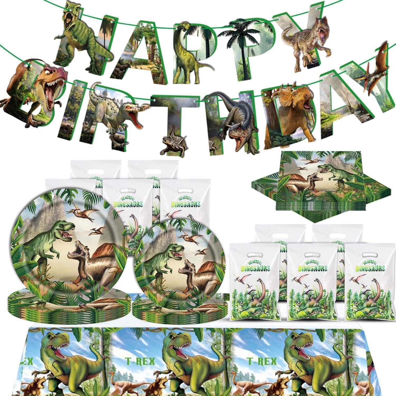 LuxusKollektion Comicfigur Dino Geburtstag Deko Set Kinderparty 42-teilig (1 St)