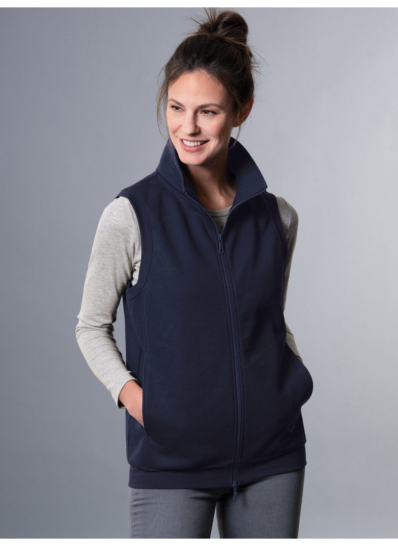 Trigema Steppweste TRIGEMA Weste aus bequemem Sweat-Material (1-tlg)