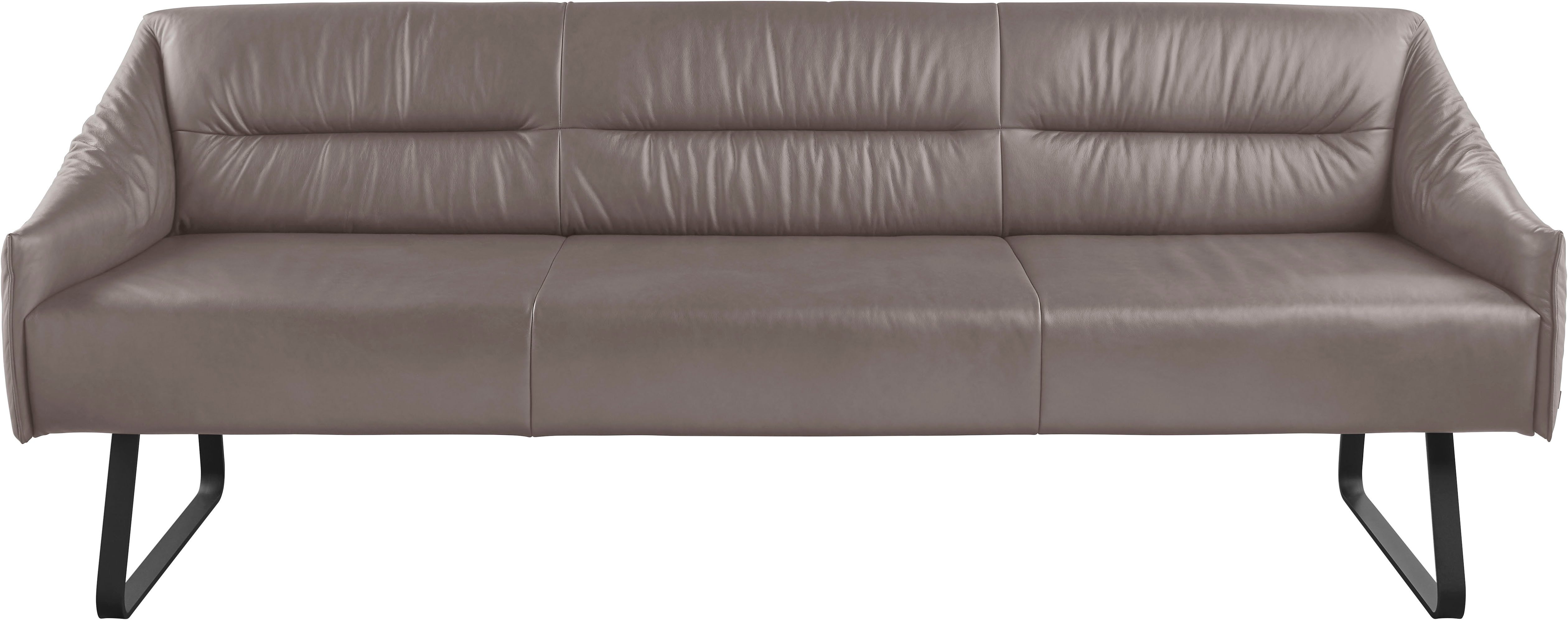 Musterring Essbank JustB! SP500 (1-St), Metallkufe schwarz, verschiedene Farben, Breite 220 oder 250 cm