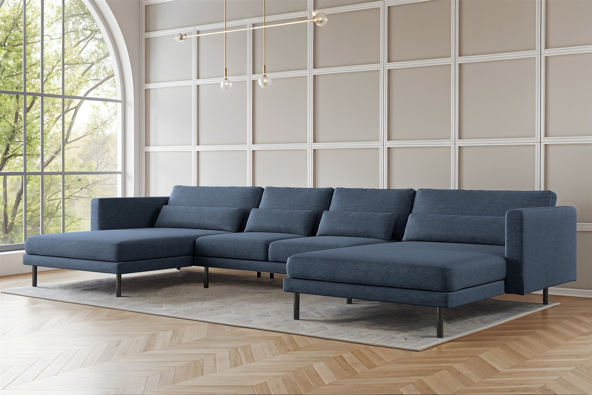 Fun Möbel Wohnlandschaft Sofa in U-Form günstig online kaufen