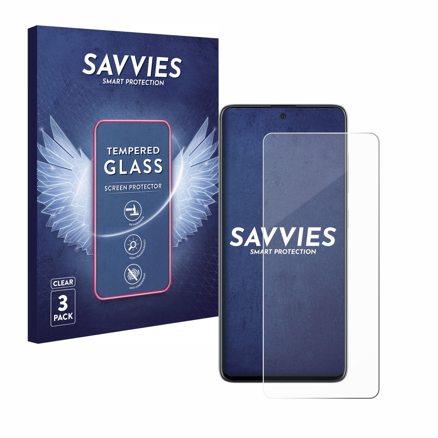 Savvies Displayschutzglas Schutzglas für Samsung Galaxy A51 5G, 3 Stück, Displayschutz 9H Glas Klar Transparent