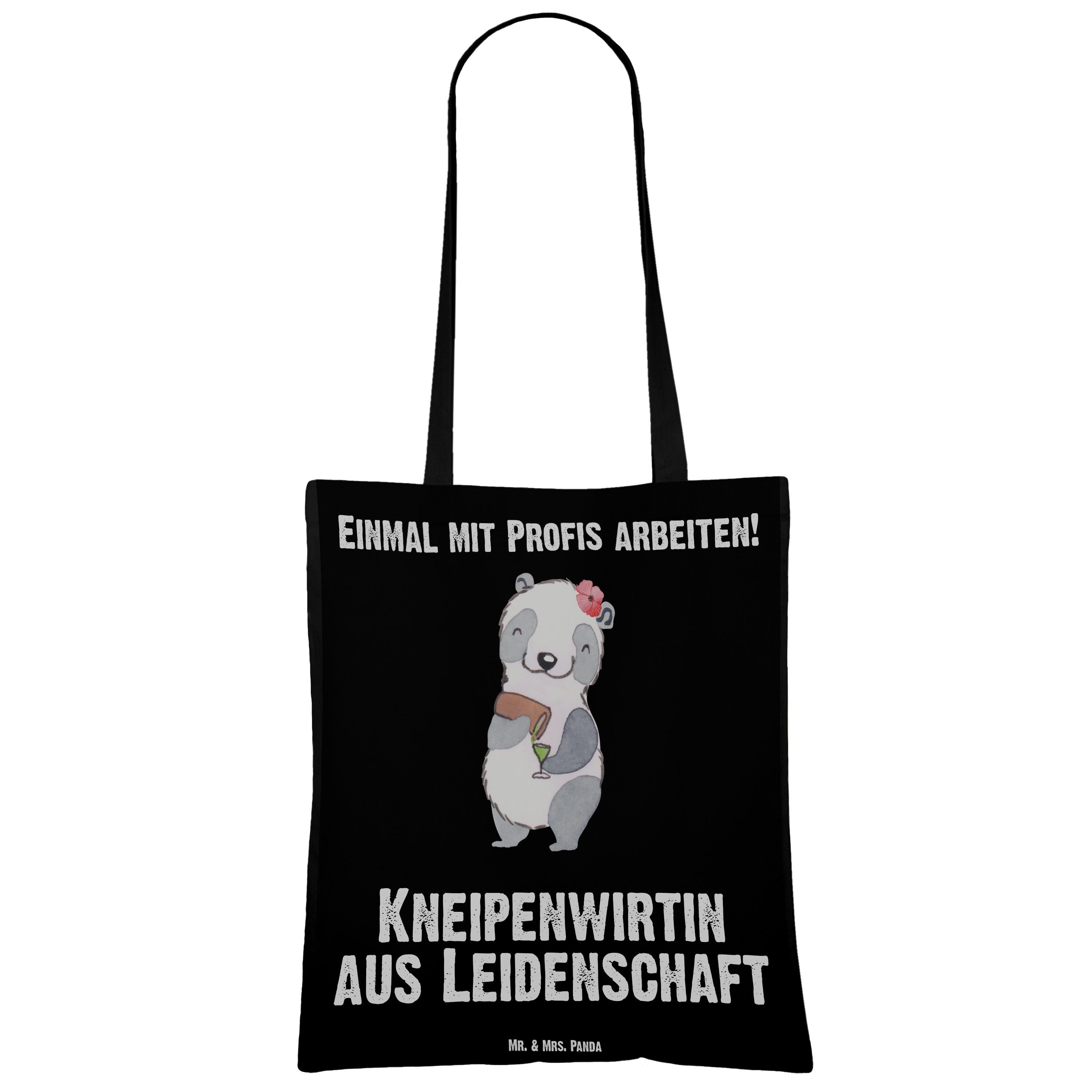 Kneipenwirtin (1-tlg) & Jutebeutel, Panda aus Mrs. Schwarz Leidenschaft Tragetasche Mr. - - Geschenk, Gast