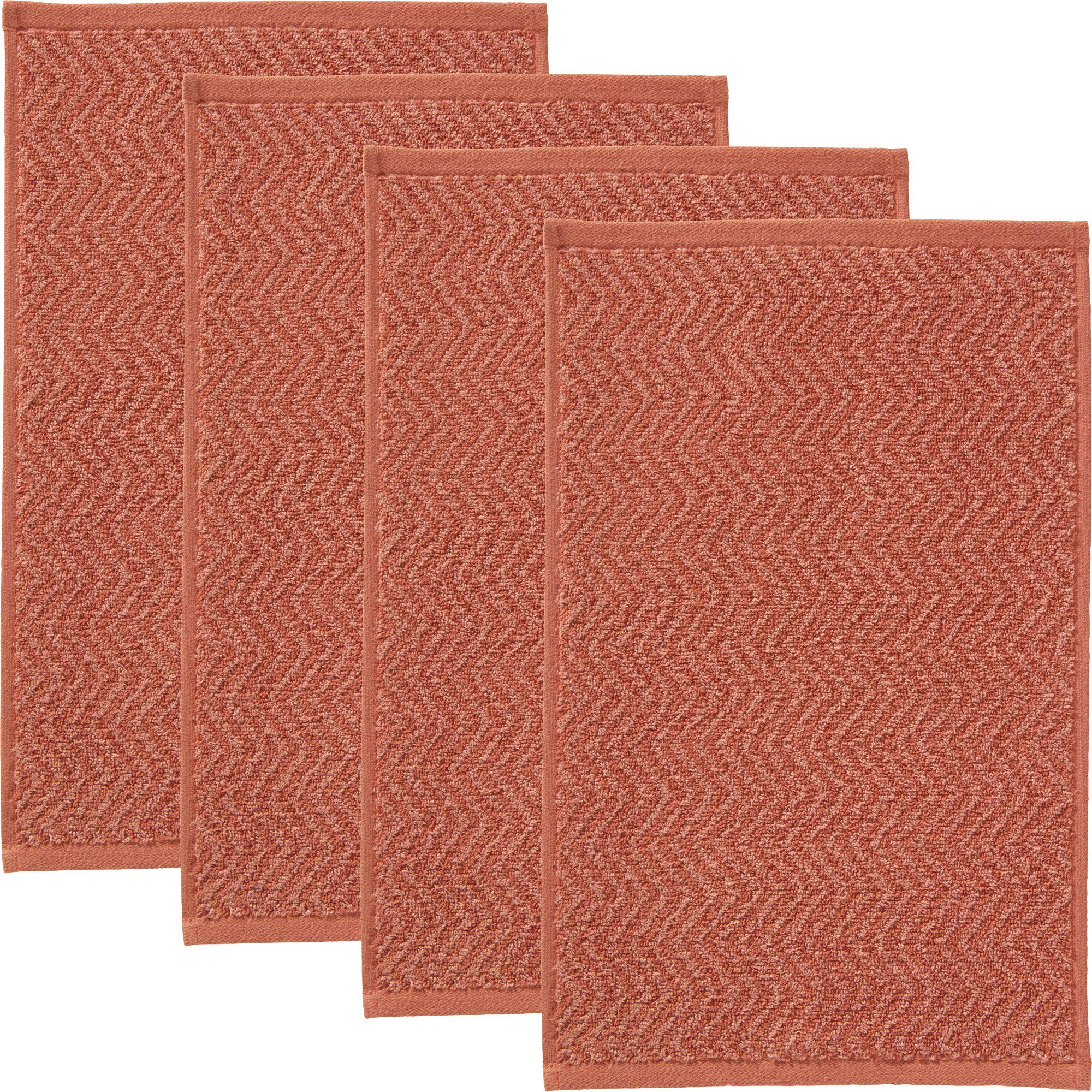 REDBEST Gästehandtuch Gästetuch "Palmdale" 4er-Pack, Frottier, Walk-Frottie günstig online kaufen