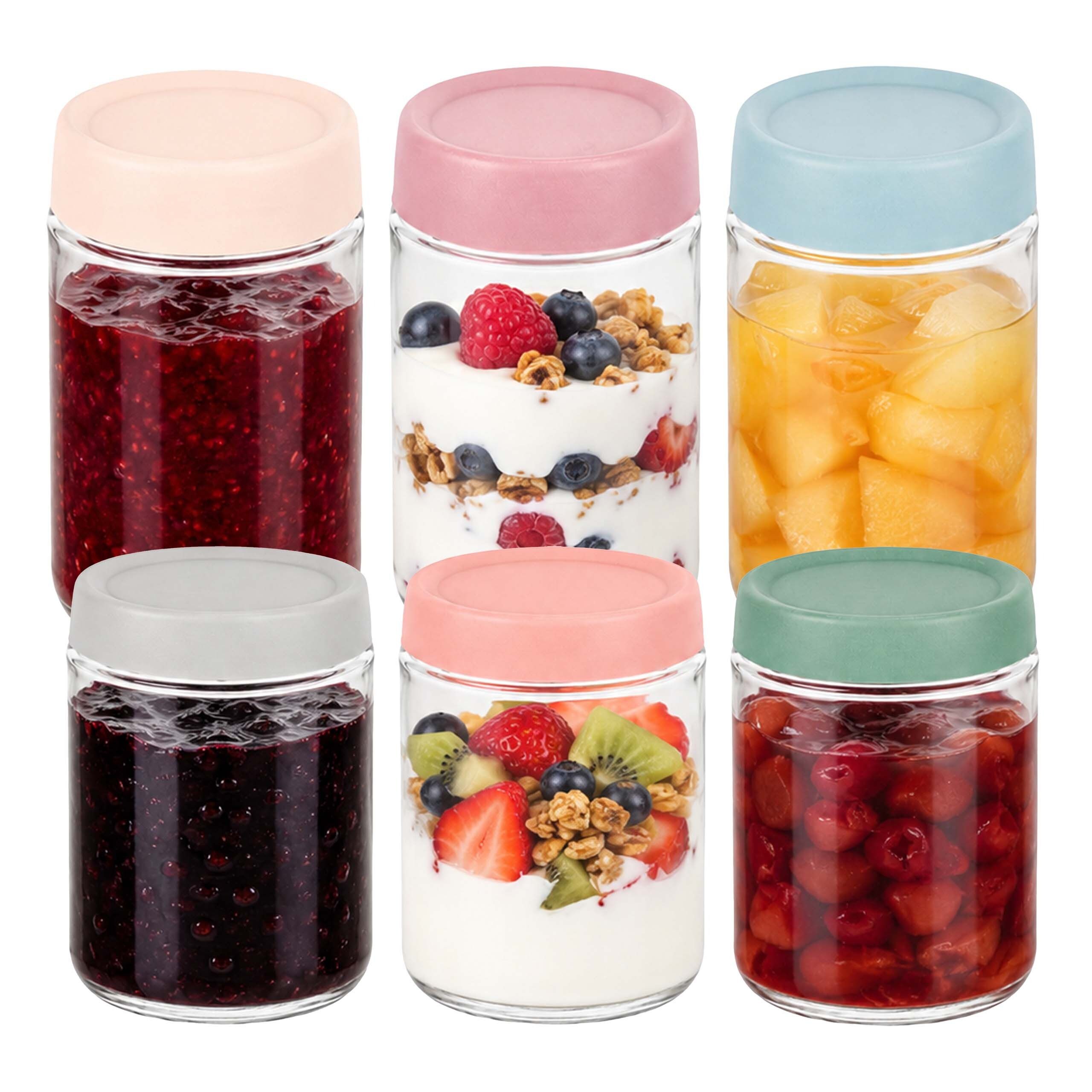 relaxdays Einmachglas Einmachgläser 6er Set, Glas, (6-tlg)