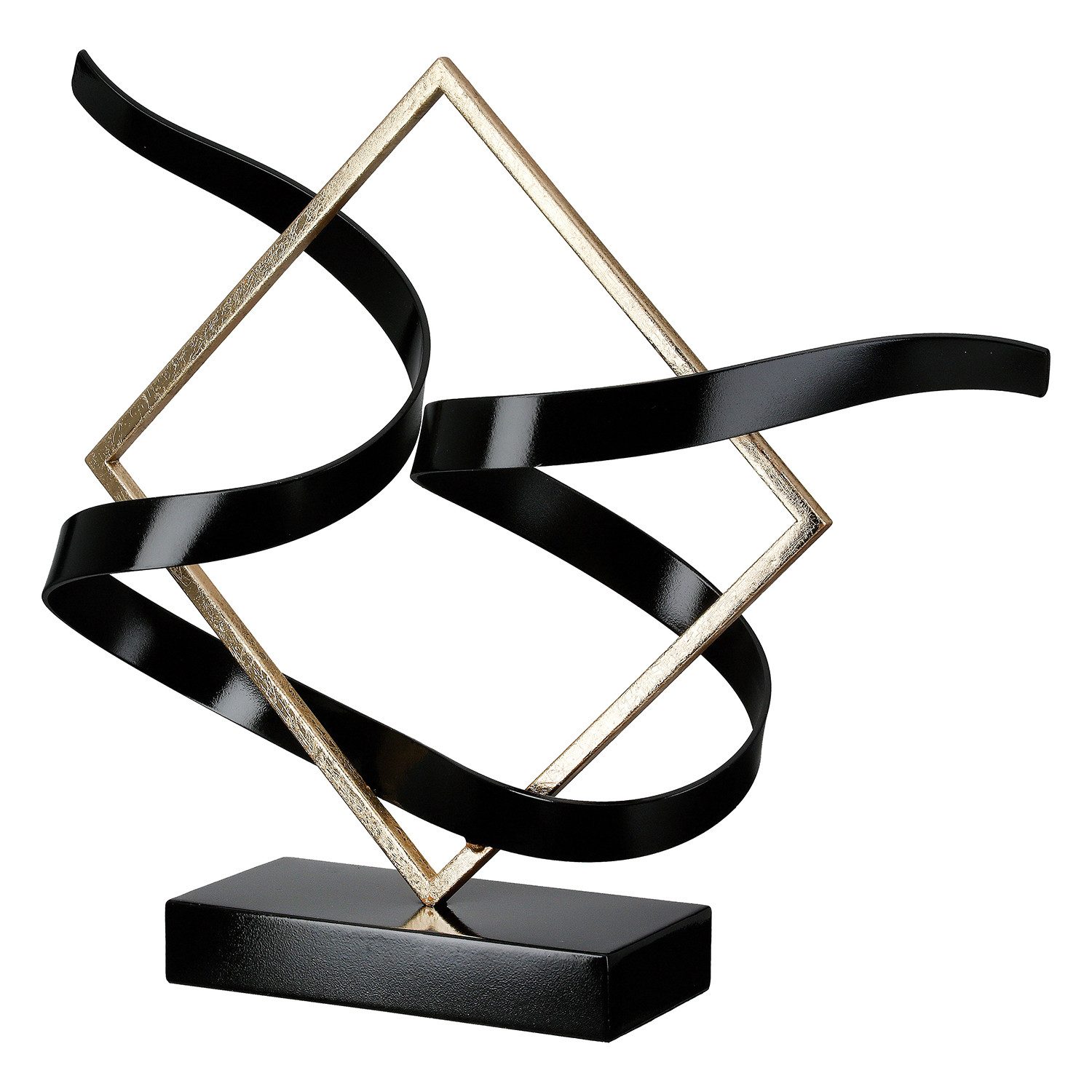 GILDE Dekoobjekt SWING Dekoobjekt - schwarz - Metall - Höhe 34cm x Breite 38cm (1x Dekoobjekt, Designobjekt - Wohnaccessoires), Dekorationsgegenstand - Dekorationsstück - Zierobjekt