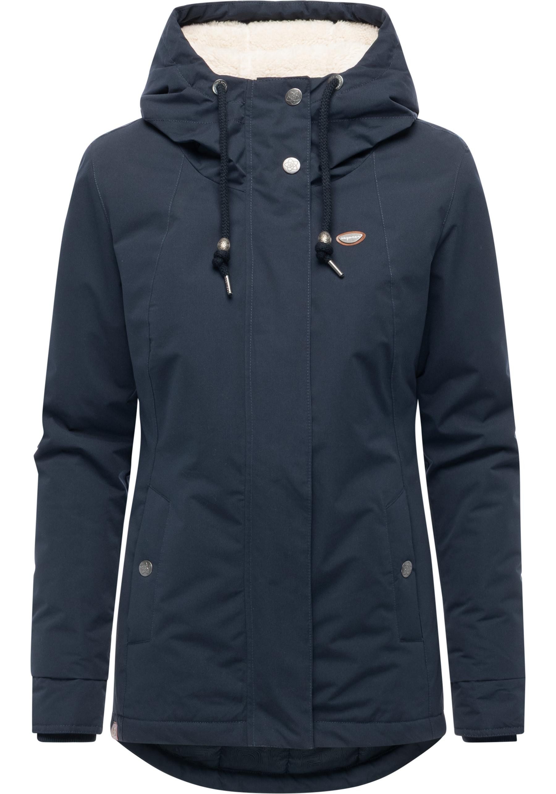 Ragwear Kurzmantel Alvena YOUMODO Wasserdichter Damen Mantel mit verstellbarer Kapuze