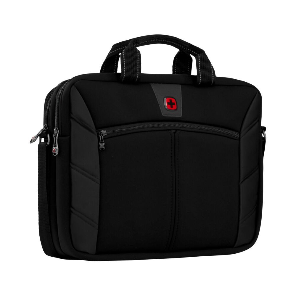 Wenger Laptoptasche Laptop-Slimcase Sherpa 16" Laptop Trolleyriemen Leicht 8 Liter Schwarz