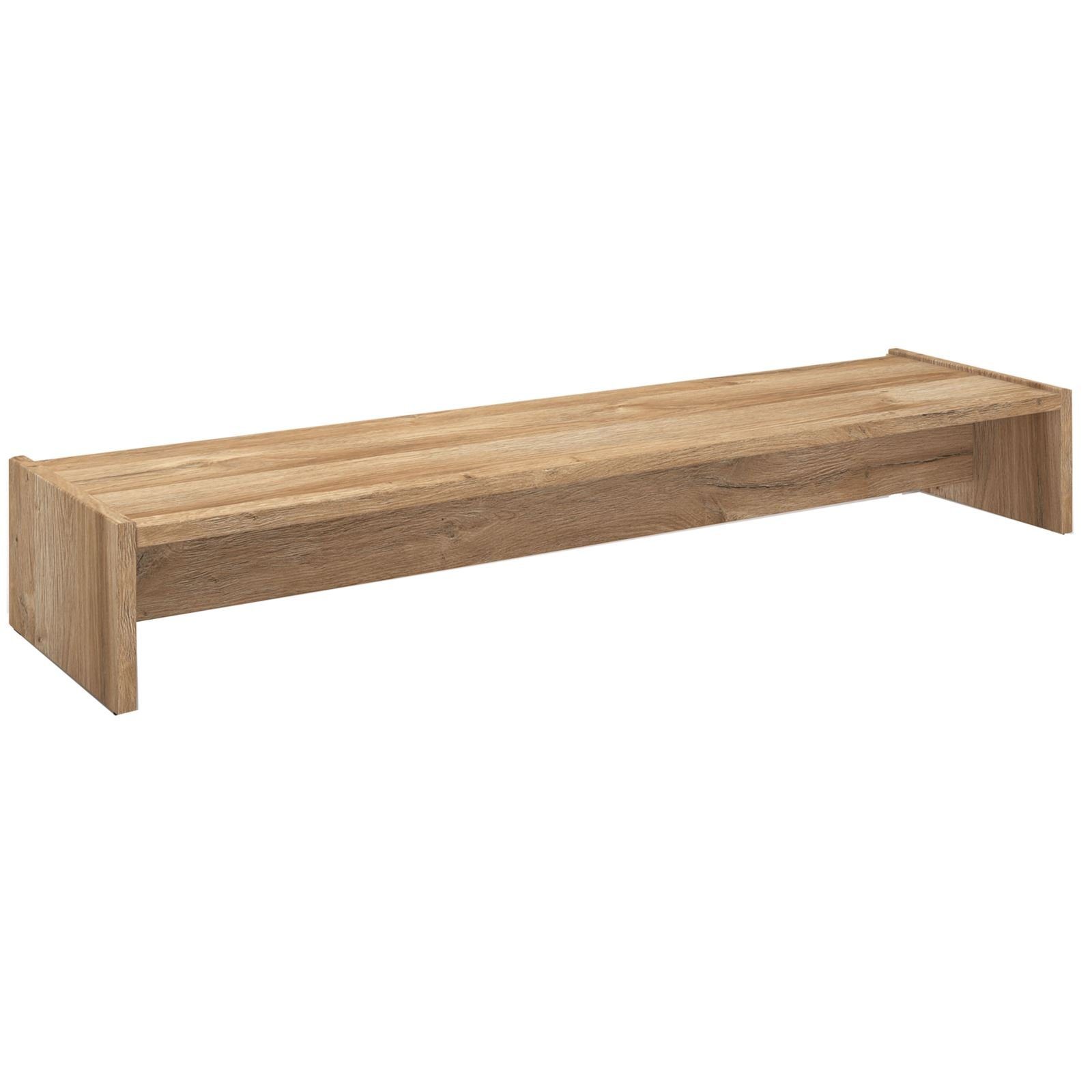 CARO-Möbel Monitorständer ZOOM, (Bildschrimerhöhung 100cm für 2 Monitore Schreibtischaufsatz wildeiche)