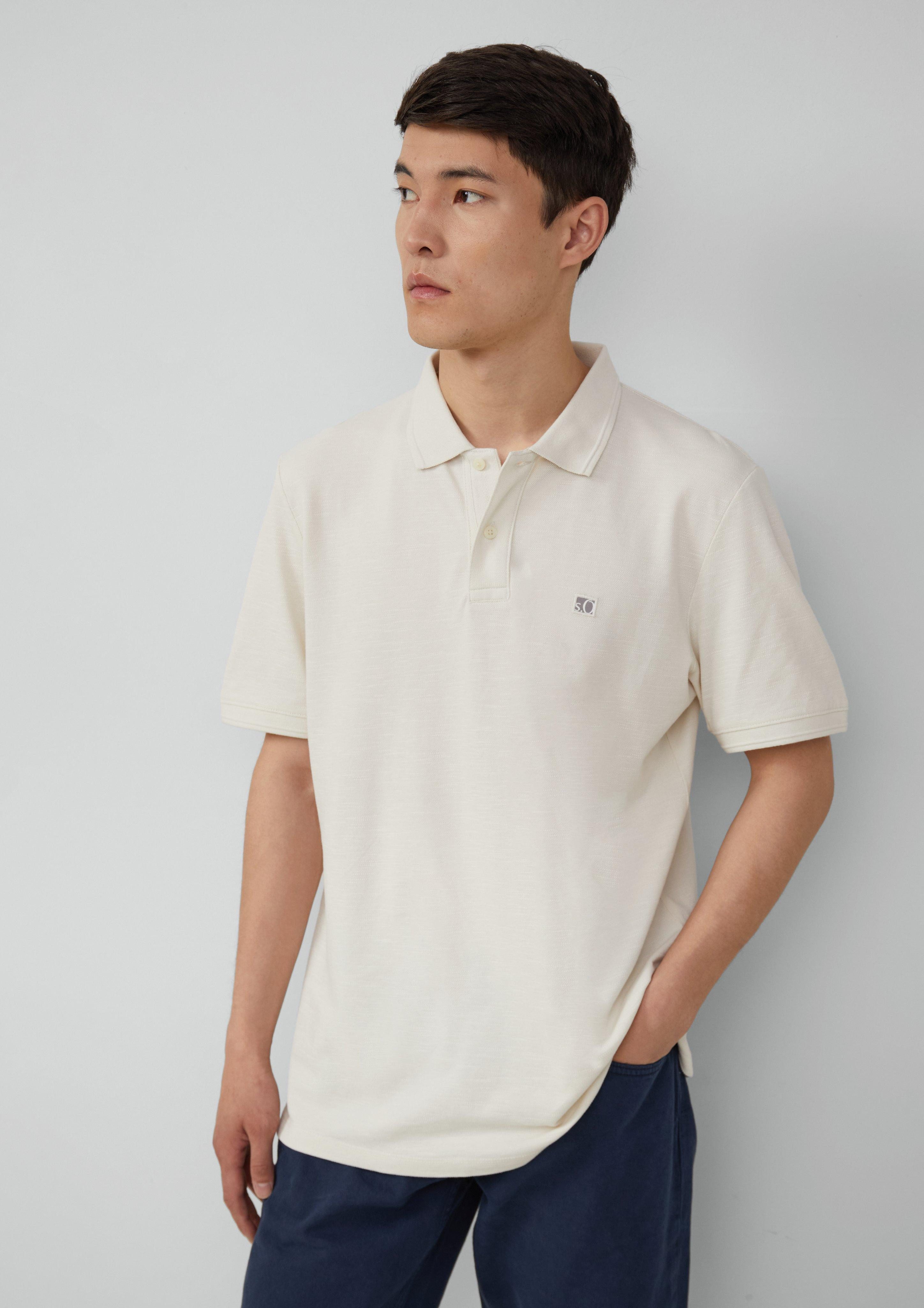s.Oliver Kurzarmshirt Poloshirt mit kleinem Labelpatch günstig online kaufen