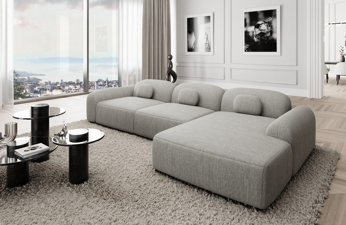 Sofa Dreams Ecksofa Polstersofa Stoff Couch Stoffsofa Modern Sofa Barcelona L Form kurz, Lounge-Sofa