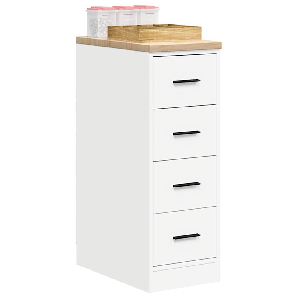 vidaXL Aktenschrank 30 x 51 x 85 cm Aktenschrank Weiß 30x51x85 cm Massivholz Kiefer für Ga