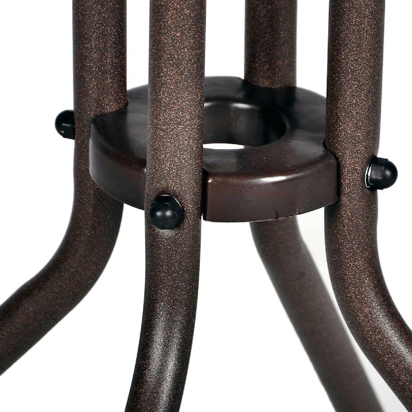VCM Gartentisch Balkontisch Glaso H. 72 x B. 60 x T. 60 cm, Bistrotisch mit Glasplatte