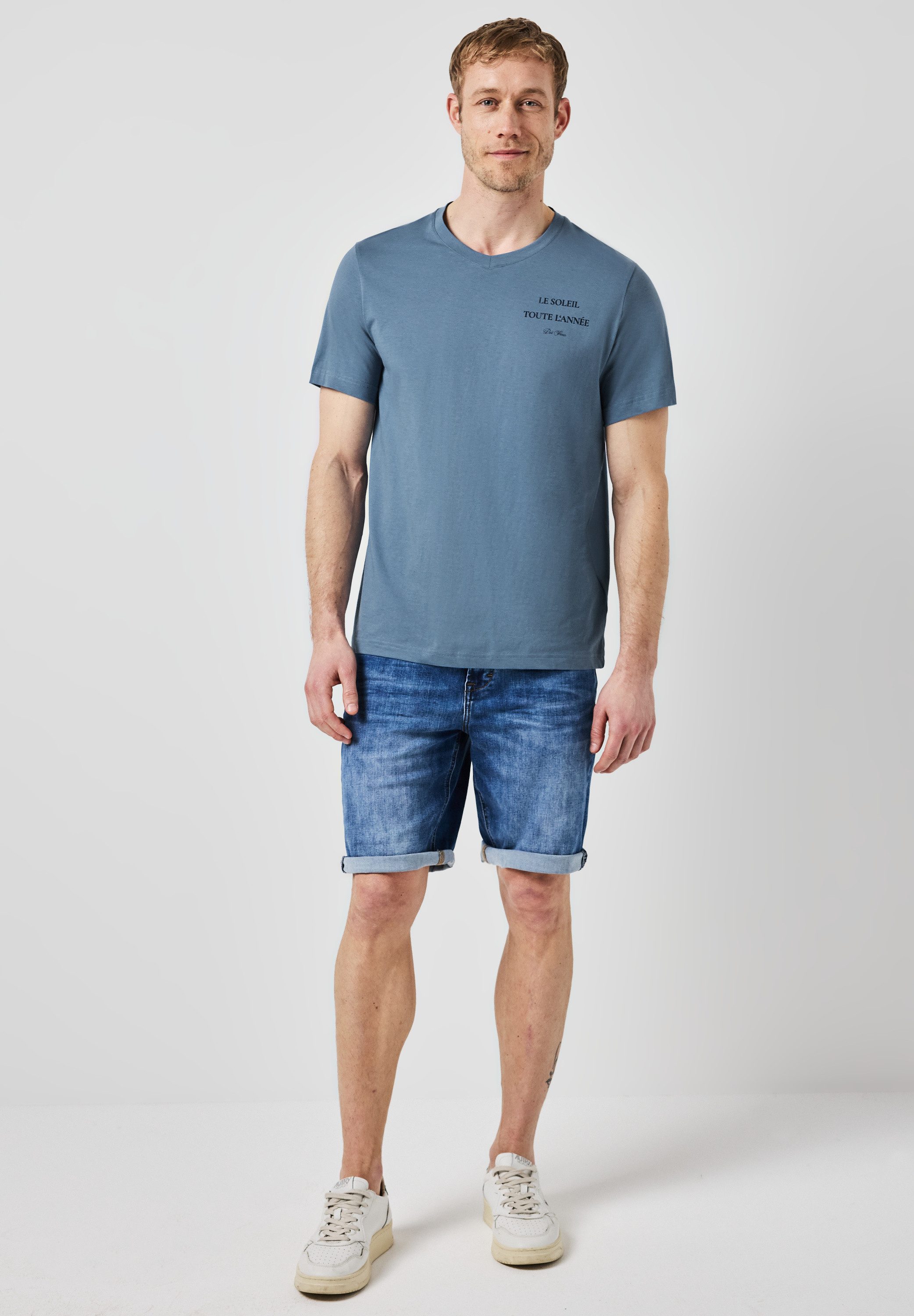 STREET ONE MEN T-Shirt mit Wording-Print