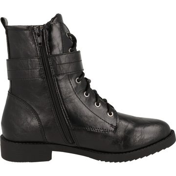 Jane Klain Damen Schuhe Boots Stiefel 252-793 Schwarz Reißverschluss Stiefelette